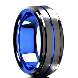 Men's thin blue line ring